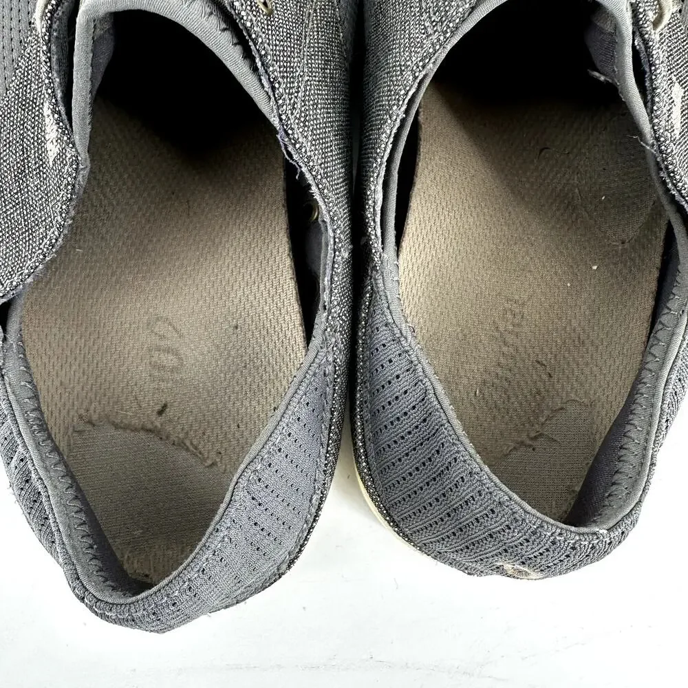 OluKai Nohea Moku No Tie Boat Shoes Slip On Flat Quick Dry Gray 12